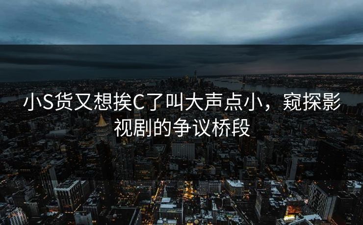 小S货又想挨C了叫大声点小，窥探影视剧的争议桥段