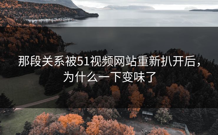 那段关系被51视频网站重新扒开后，为什么一下变味了