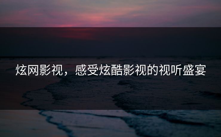 炫网影视，感受炫酷影视的视听盛宴