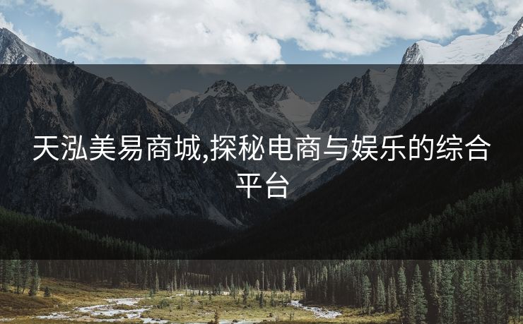 天泓美易商城,探秘电商与娱乐的综合平台