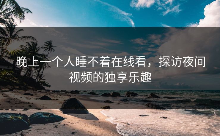 晚上一个人睡不着在线看，探访夜间视频的独享乐趣