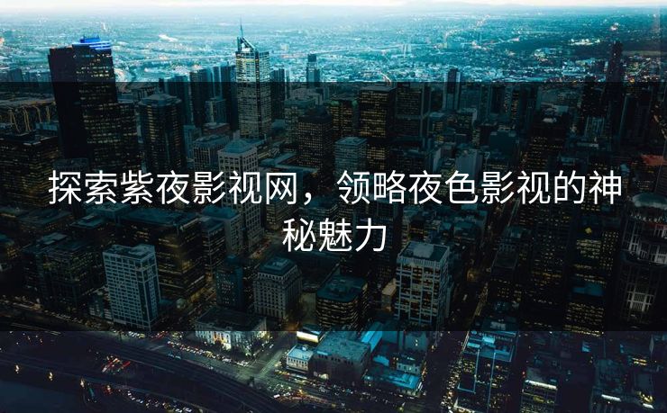 探索紫夜影视网，领略夜色影视的神秘魅力