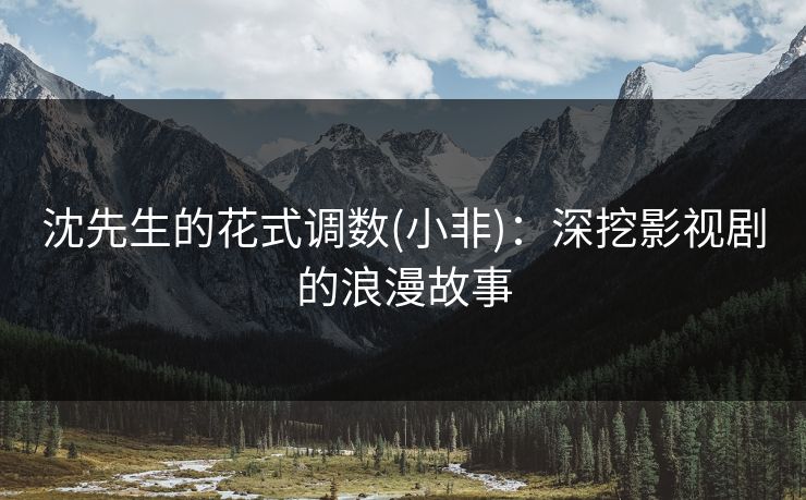 沈先生的花式调数(小非)：深挖影视剧的浪漫故事