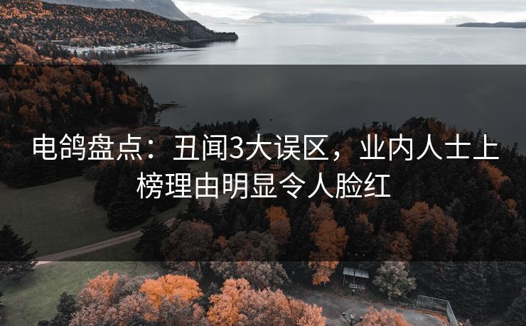 电鸽盘点：丑闻3大误区，业内人士上榜理由明显令人脸红